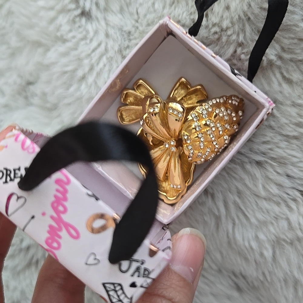 Swarovski vintage gold earrings - Picture 4 of 5